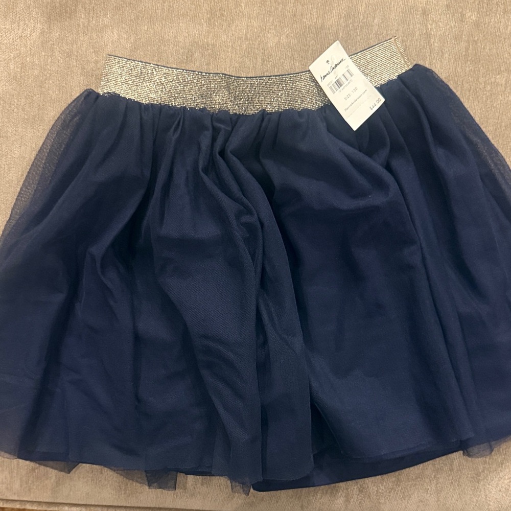 Hanna Andersson Navy Tutu Skirt with Glittering Band-New with Tags